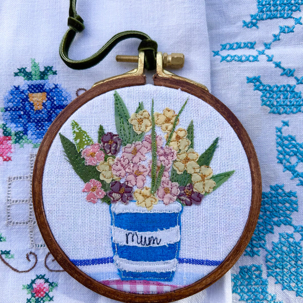 Spring Flower Bouquet #5 - Mini Hoop