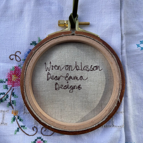 Wren in Yellow Blossom #4 - Mini Hoop