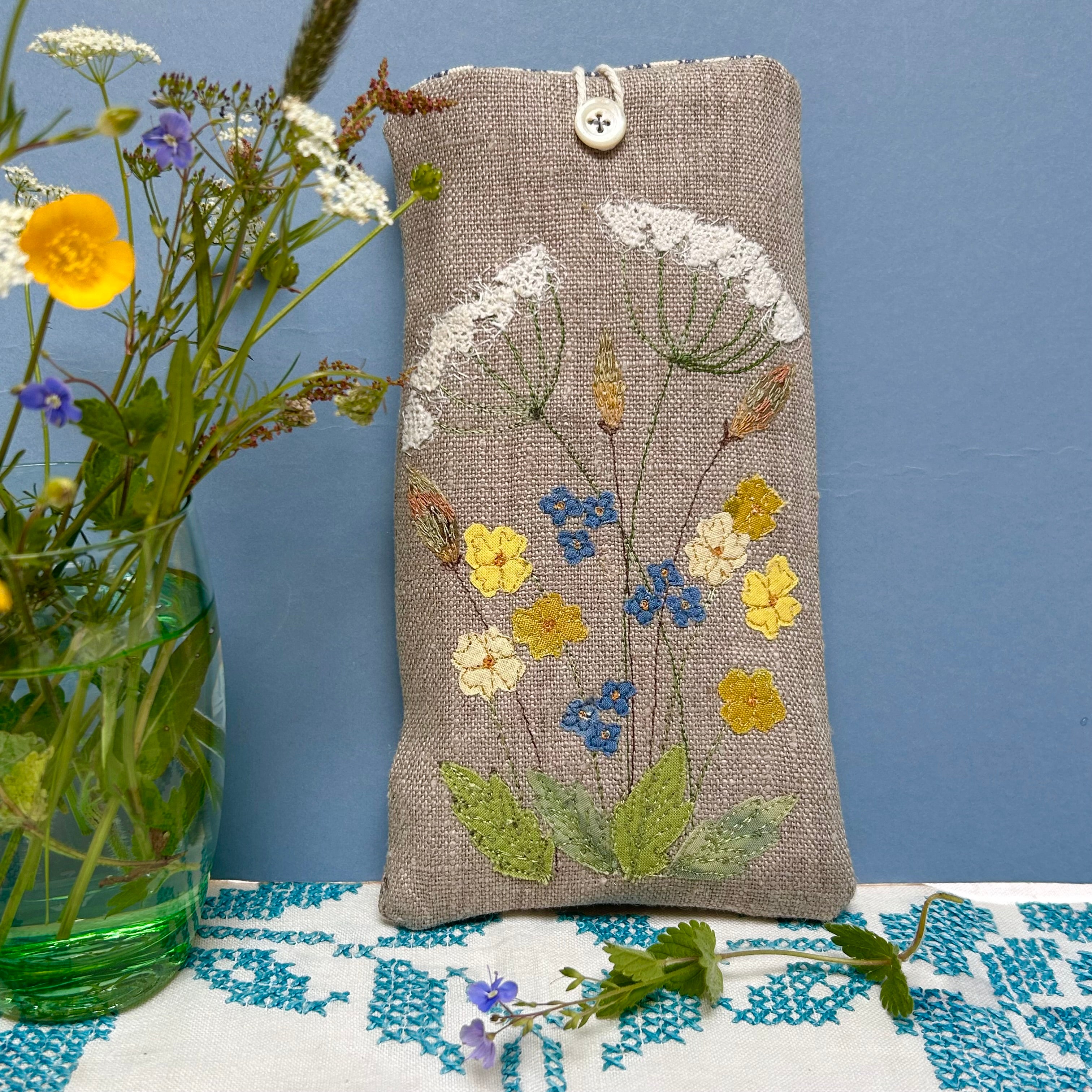 Blue tit fabric bowl